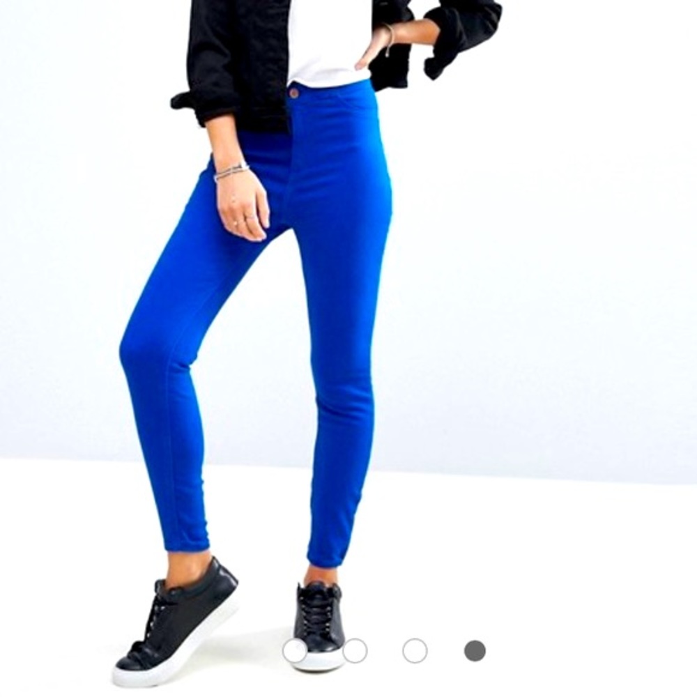 dELIAS cobalt blue skinny cotton Jean pants sz 1